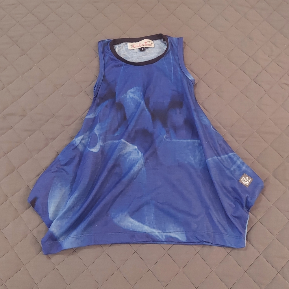 Kids Artistic Blue Dress With Real Pockets